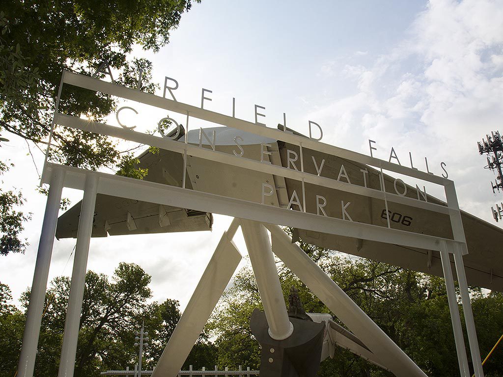 Airfield Falls, the centerpiece of Airfield Falls Conservation Park, showcasing the park's natural beauty.